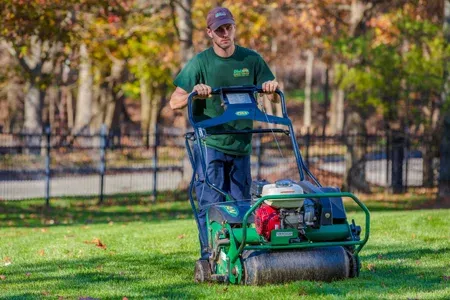 aerating lawn